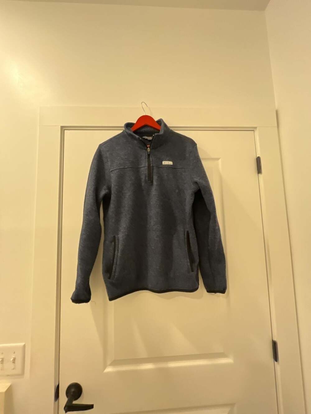 Eddie Bauer Fleece 1/4 Zip Pullover Size M Blue